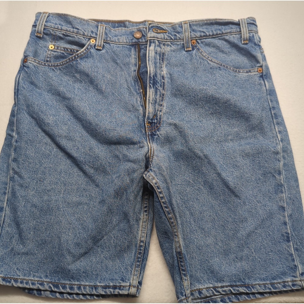 Vintage Levi's 505 Shorts Mens Size 38 Blue Denim Relaxed Fit Jorts Baggy